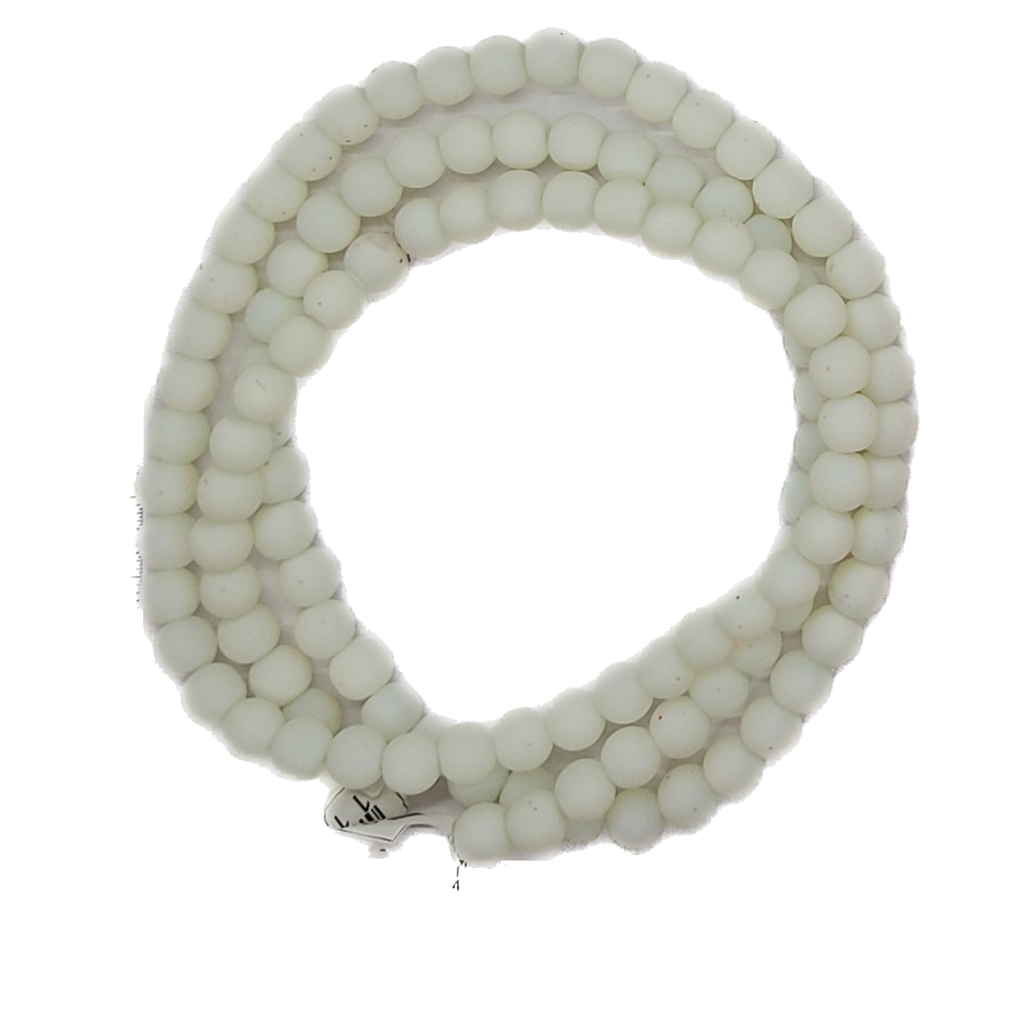 Perla vidrio engomada 8mm blanca