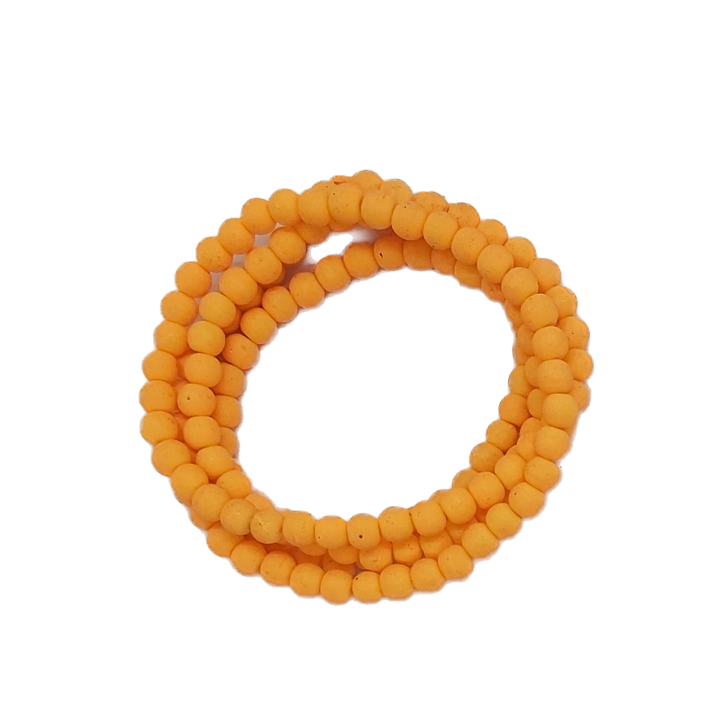 Perla vidrio engomada 6mm naranja