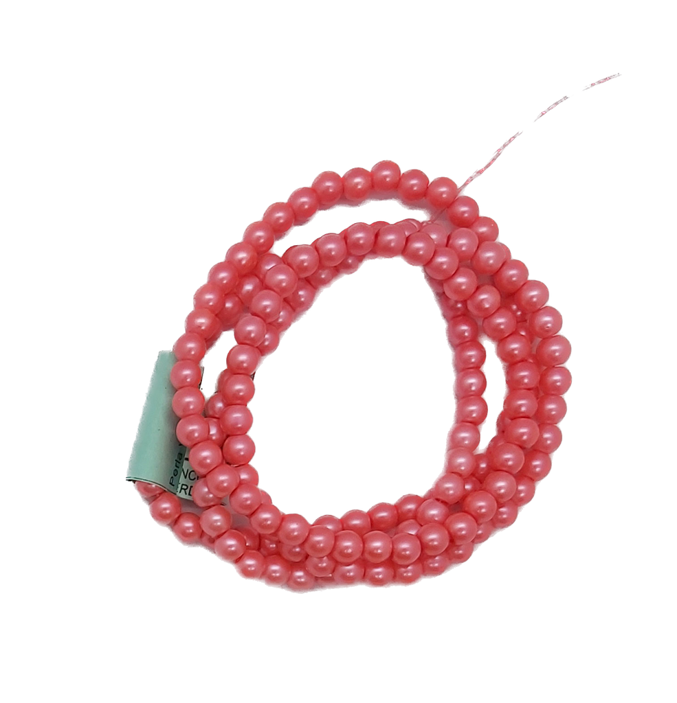 Perla vidrio perlada 6mm salmón