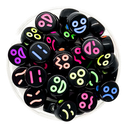 Plástico smile negro c/multicolor 10mm x 10gr