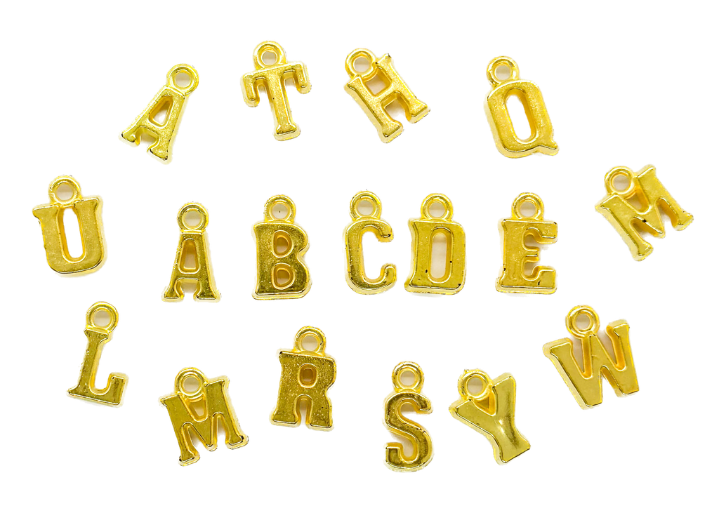 Plástico letras dije metalizado dorado x 10gr.