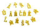 Plástico letras dije metalizado dorado x 10gr.