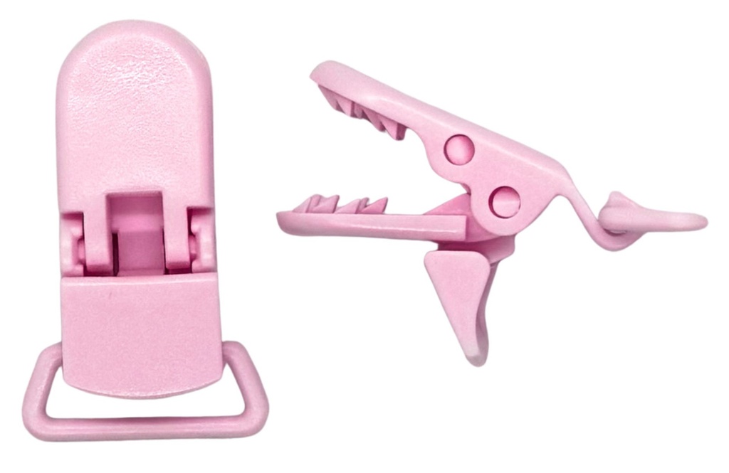 Portachupete acrílico rosa pase 25mm x 1 un.