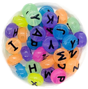 Plástico letras luminosa multicolor 10mm x 10gr