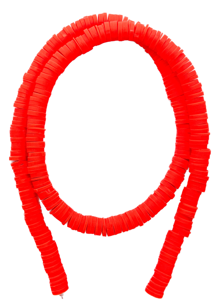 Tira Fimo plano 6mm naranja flúor 