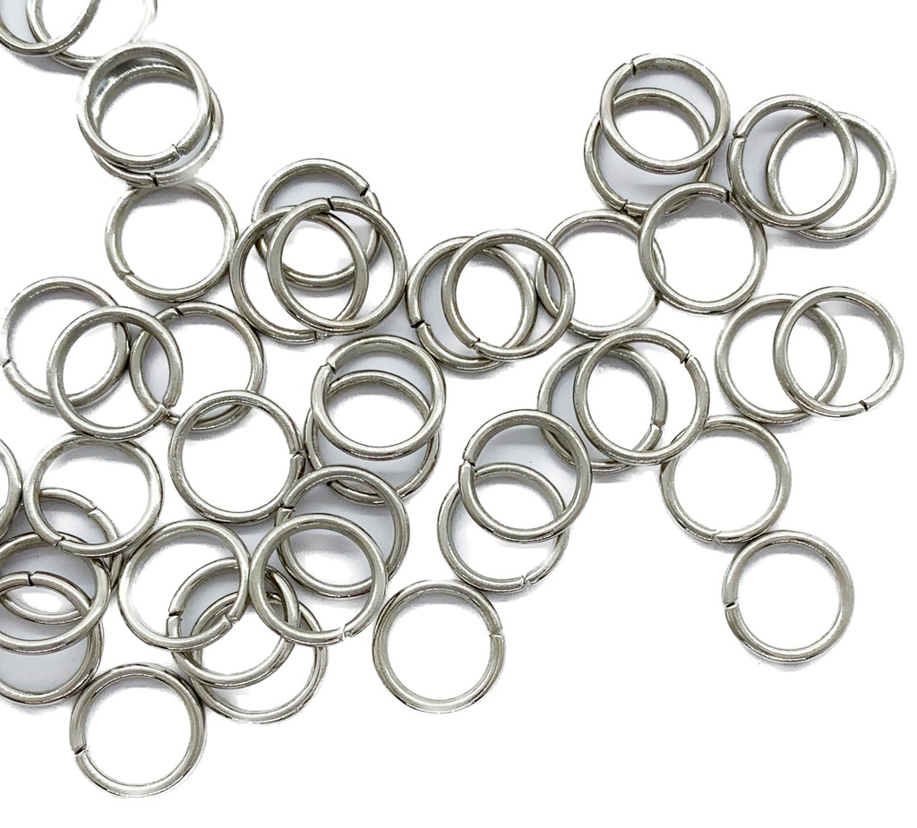 Argollas de unión níquel 10mm x 0,8mm