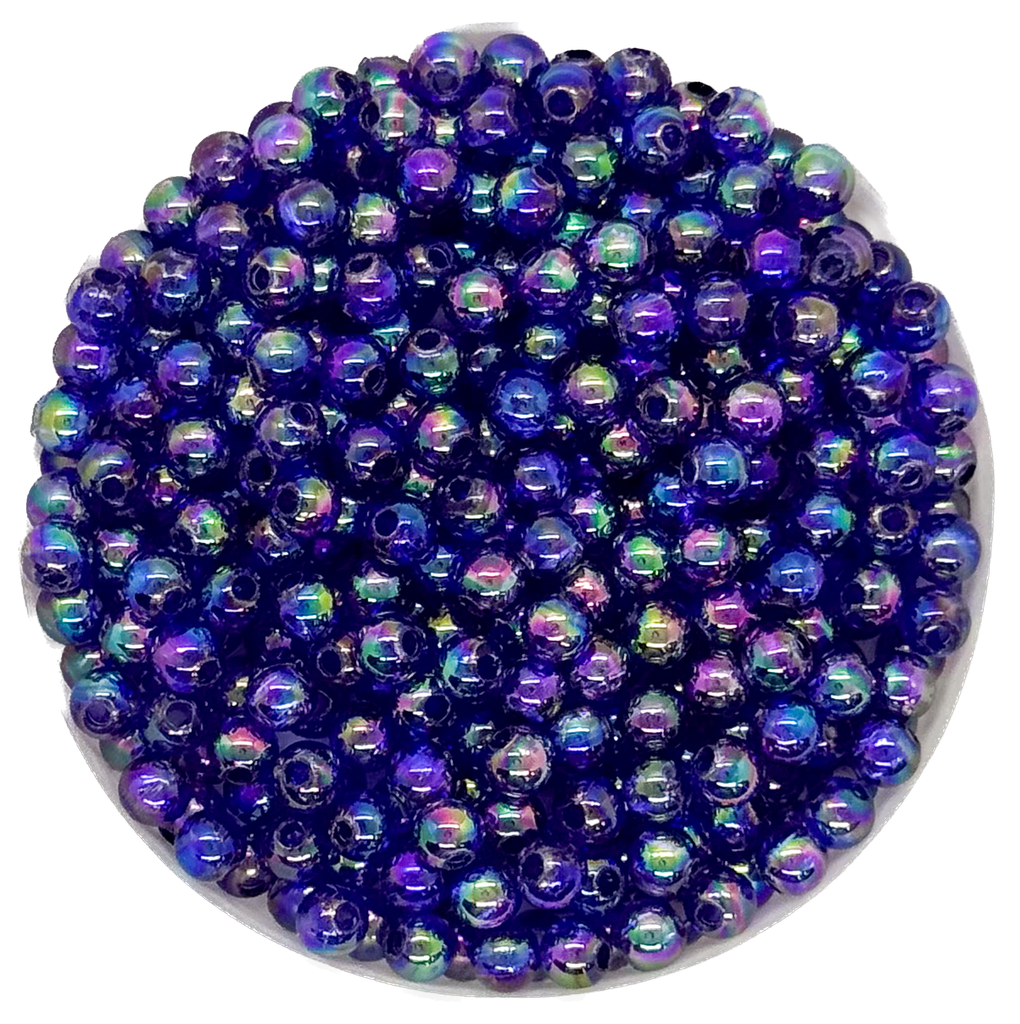 Perla plástica tornasol 4mm #14 violeta uva