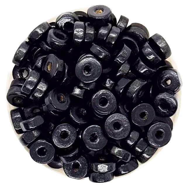 Donitas de madera negra 8mm x 10gr