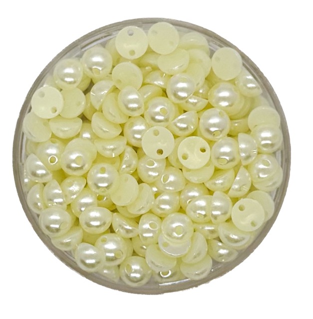 Medias perlas natural p/coser 6 mm 10 g