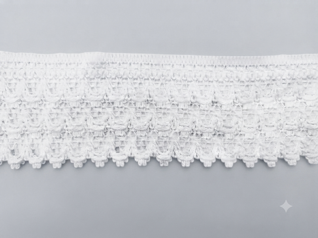 Galón broderie blanco 8cm x 1 mt