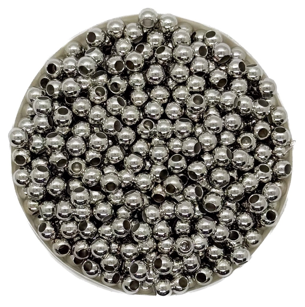 Bolita CCB niquel pase ancho 4mm x 10gr.