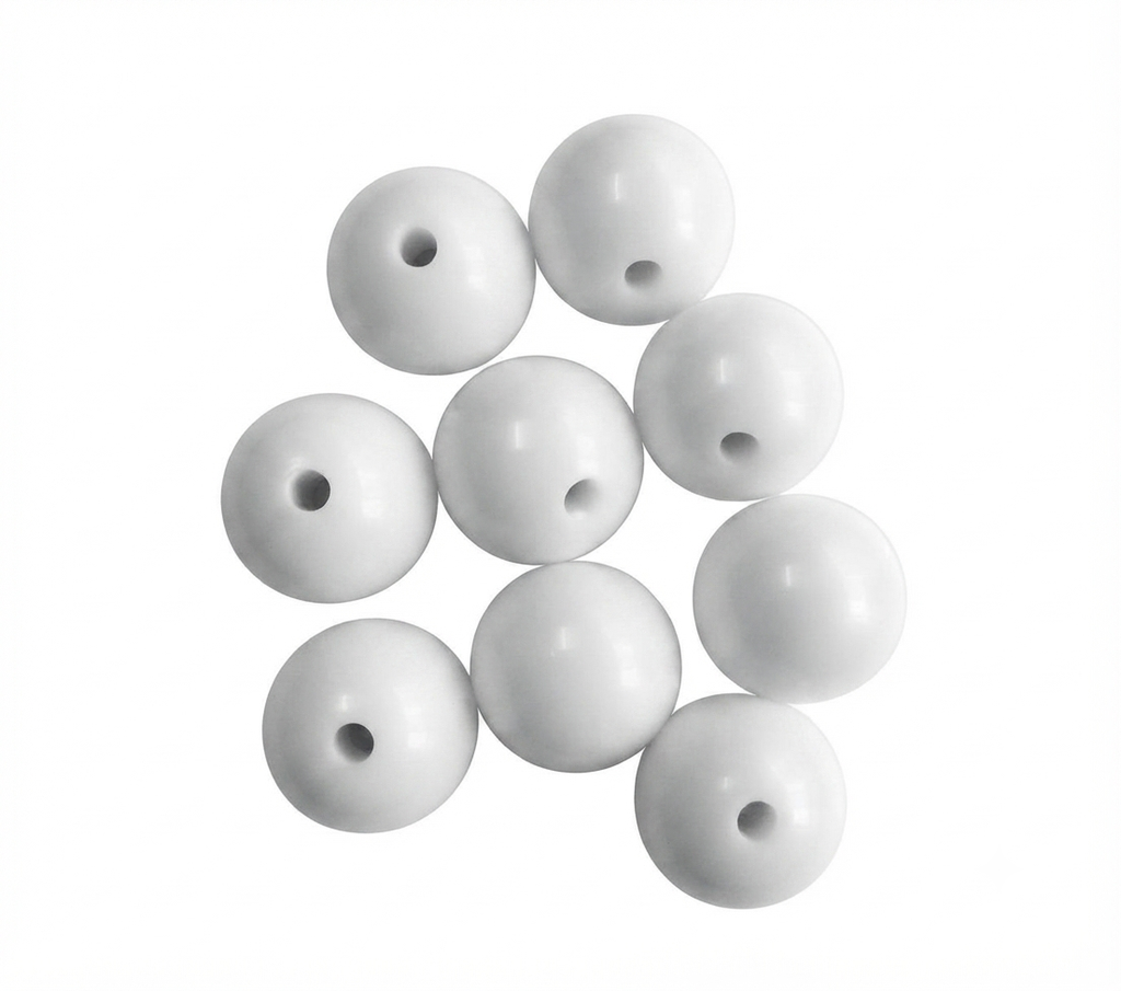 Bolita acrílico lisa 14mm blanco x 15g