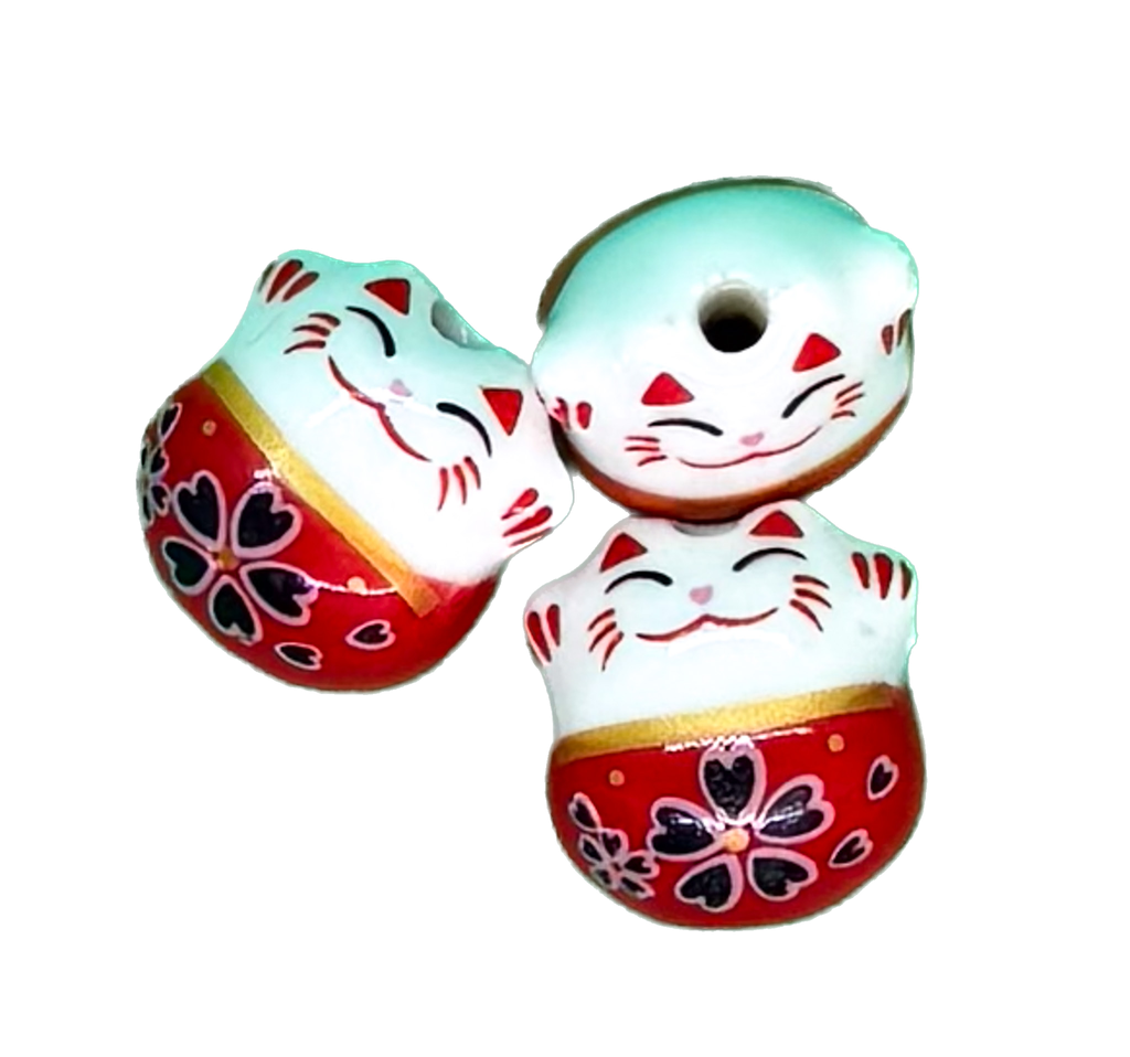 Gatitos cerámica rojo