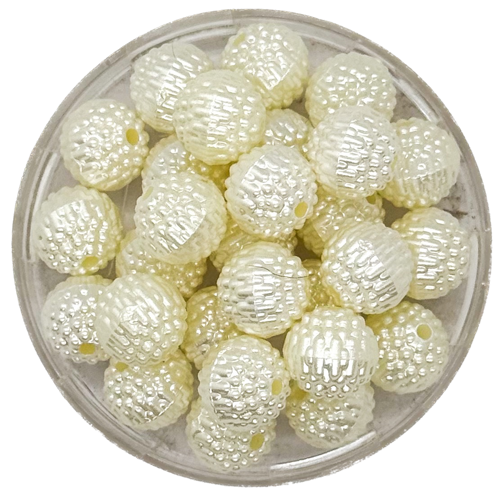 Perla de río plástica bolita multip 10mm x 10gr.