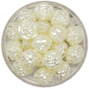 Perla de río plástica bolita rosa 12mm x 10gr.