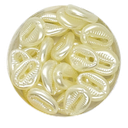 Perla de río plástica caracoles/buzios x 10gr.