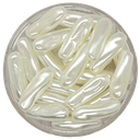 Perla de río plástica tubo irregular 18x6mm x 10gr.