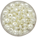 Perla de río plástica dona lisa 8mm x 10gr.