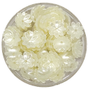Perla de río plástica flor calota 10mm #02 x 10gr.