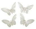 Perla de río plástica mariposa pasante grande 55mm x 10gr.
