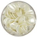 Perla de río plástica pétalo liso x 10gr.