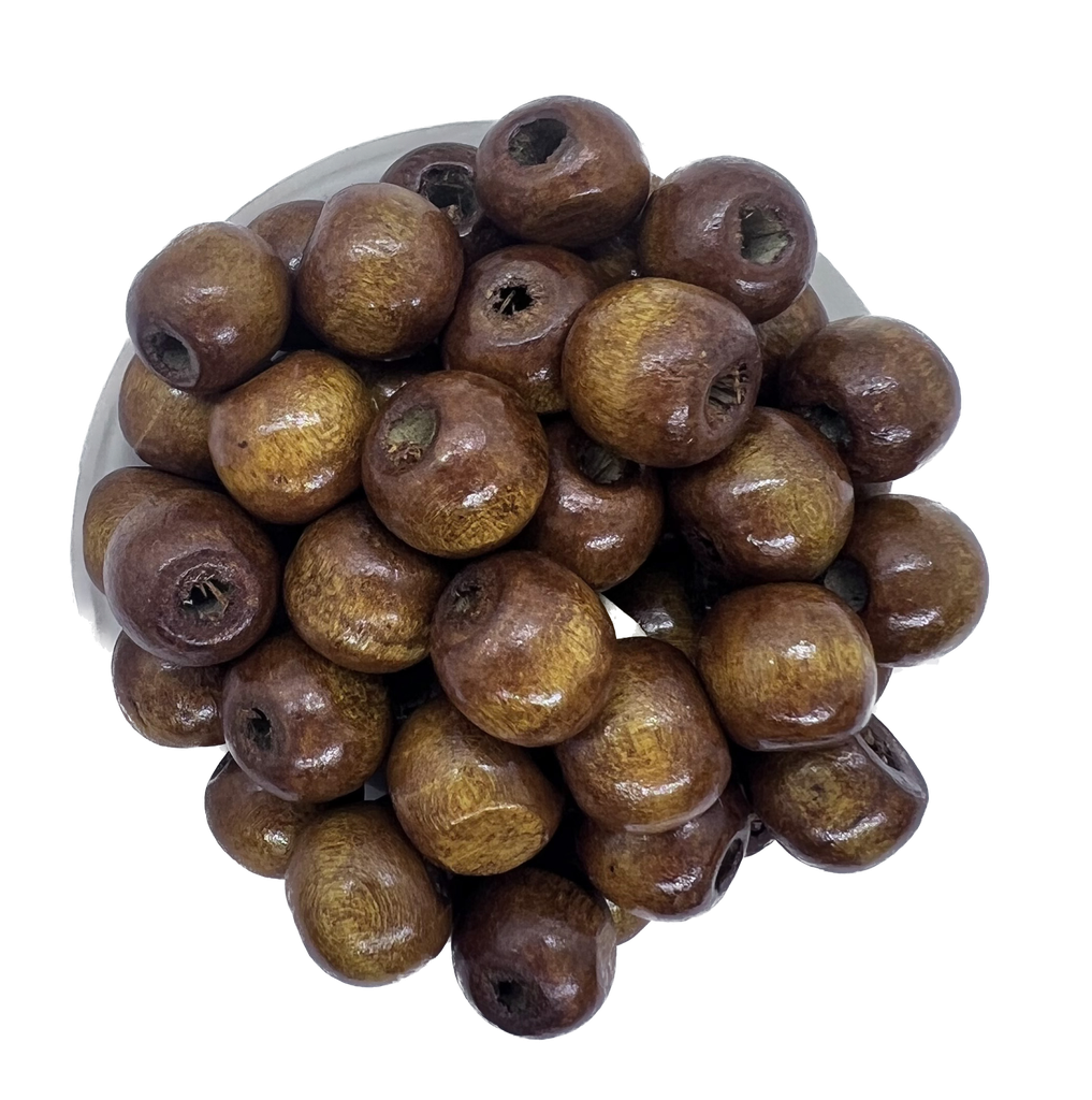 Bolita madera 10mm marrón claro