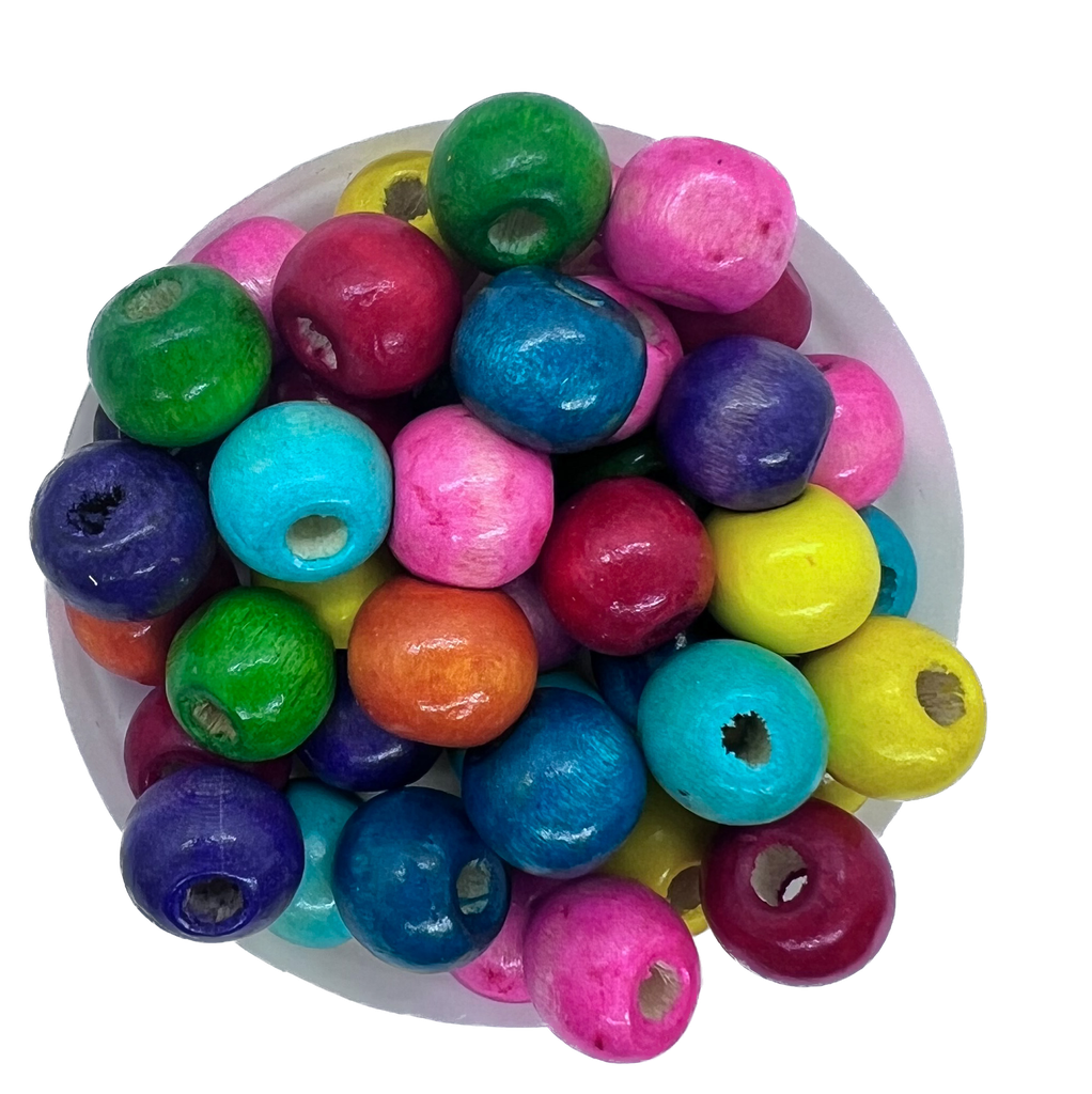 Bolita madera 10mm multicolor