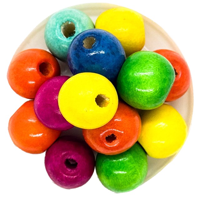 Bolita madera 15mm multicolor
