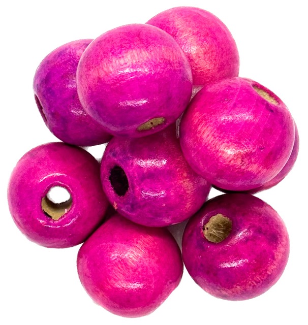 Bolita madera 20mm fucsia