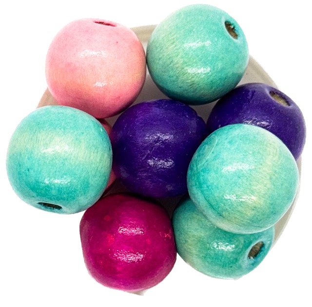 Bolita madera 20mm multicolor