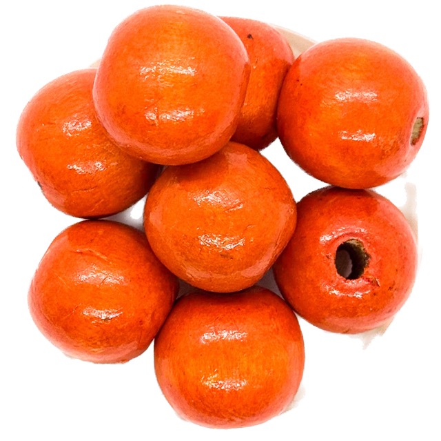 Bolita madera 20mm naranja