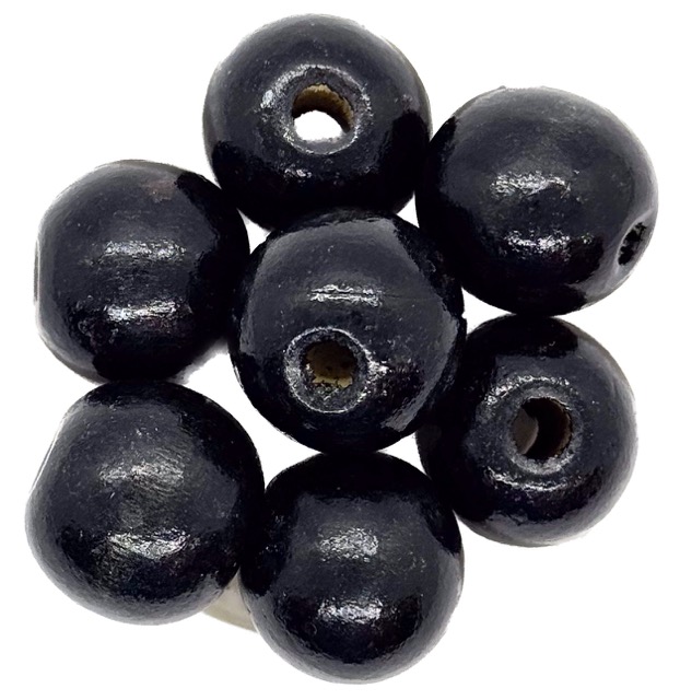 Bolita madera 20mm negro