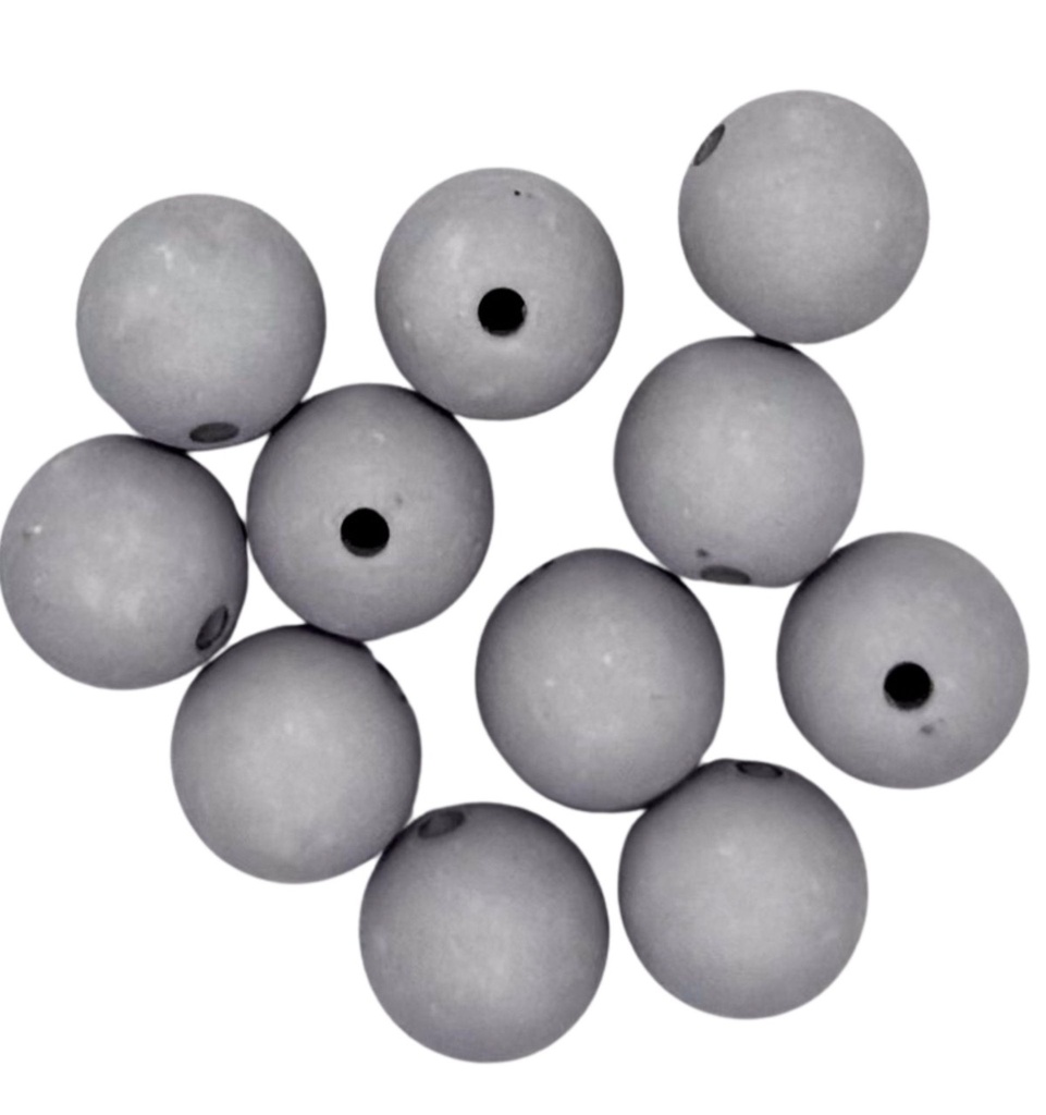 Bolita acrílico engomada gris 12mm x 10g