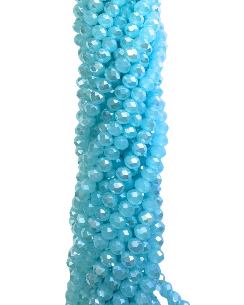 Cristal de roca 6mm celeste claro opalino tornasol (GD)