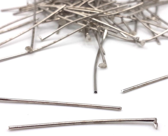 Alfiler con tope plateado 2 cm x 15gr