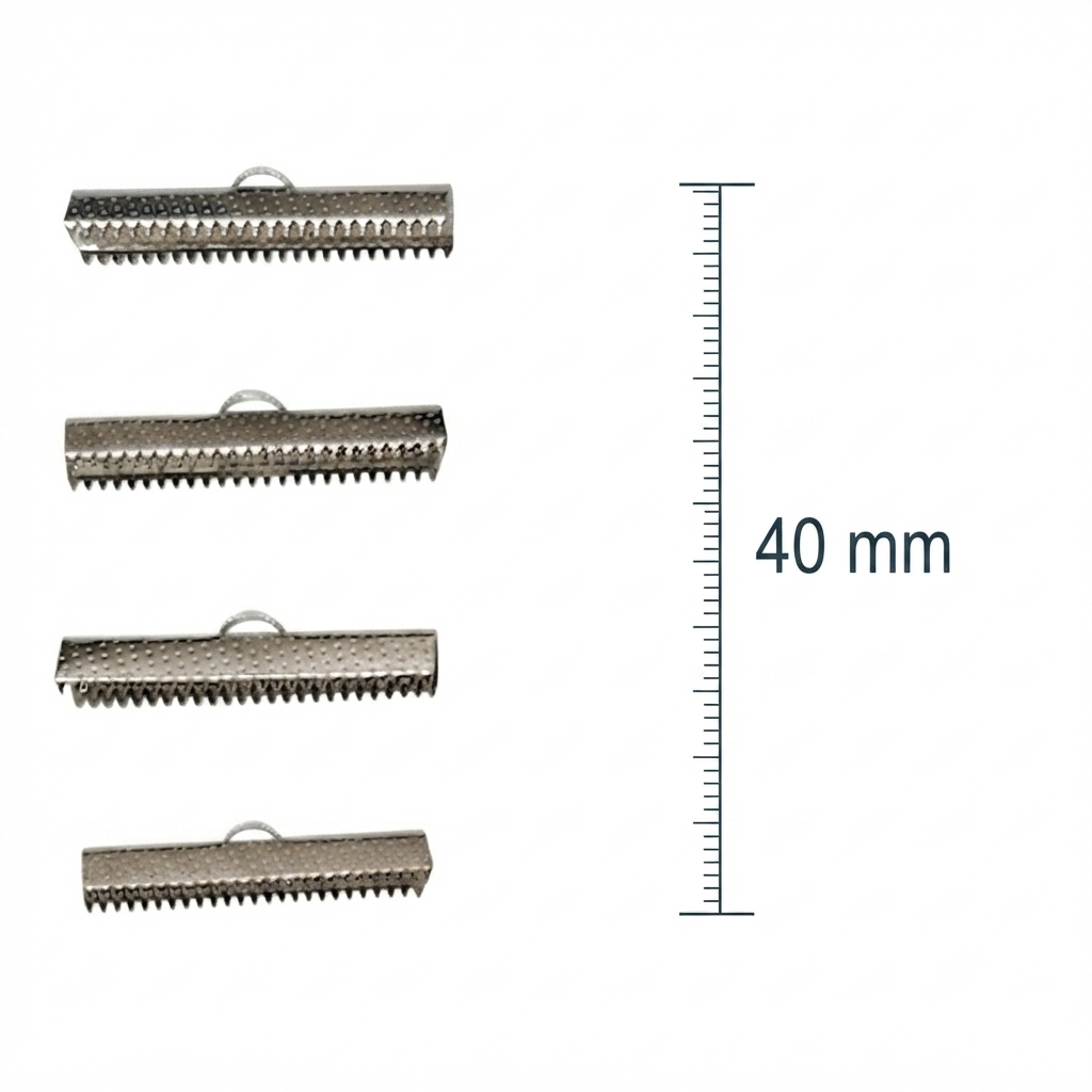 Cocodrilo metal plateado 40mm x 10g