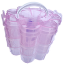 Cajita organizadora triple flor rosa