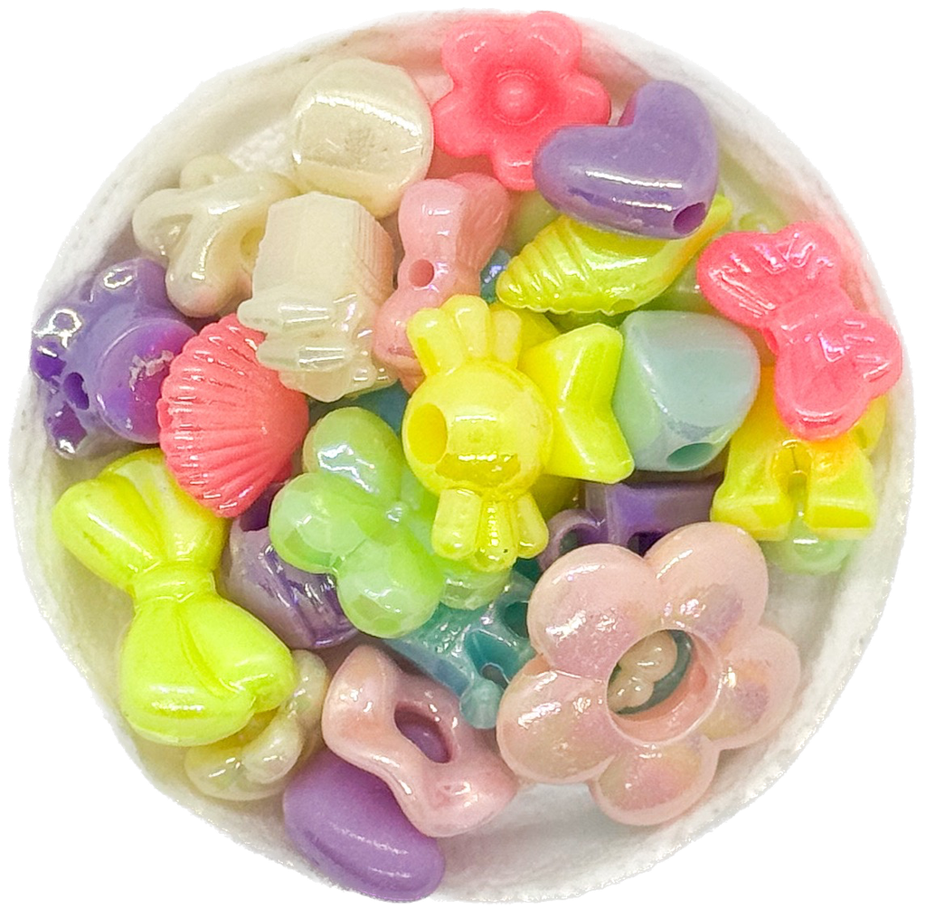 Plástico infantil pastel brillo surtido #3 x 10 gr. 