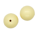 Bolita silicona lisa 15mm natural x 2 un.