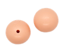Bolita silicona lisa 15mm salmón x 2 un.