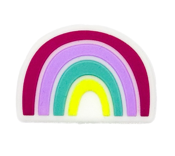 Dije silicona pasante No-Tox Arco Iris x 1 un.