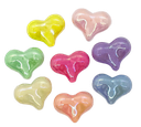 Plástico nacarado corazón color (mod 2) x 10 grs.