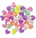 Plástico luminoso corazón x 10 gr