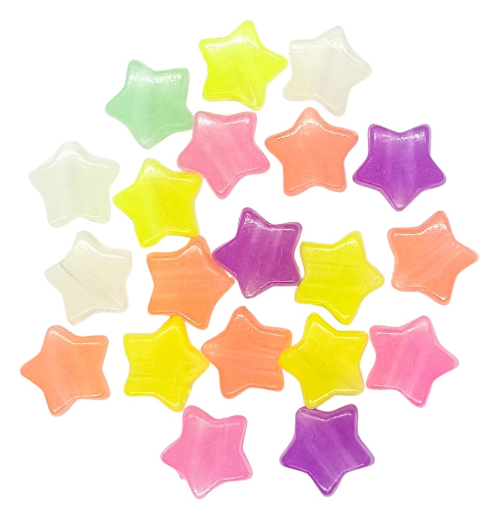 Plástico luminoso estrella x 10 gr