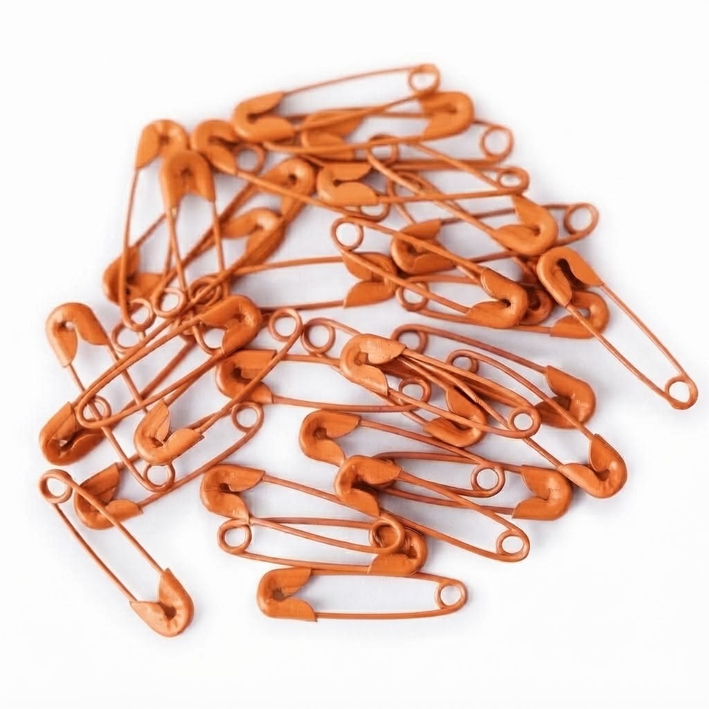 Alfiler de gancho naranja 30mm x 10 un