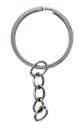 Argolla de llavero plana con cadena níquel 25mm
