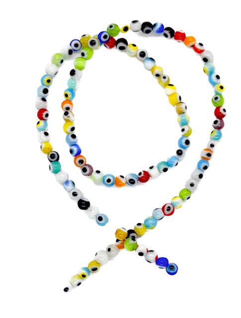 Ojos turcos vidrio bolita 4mm multicolor