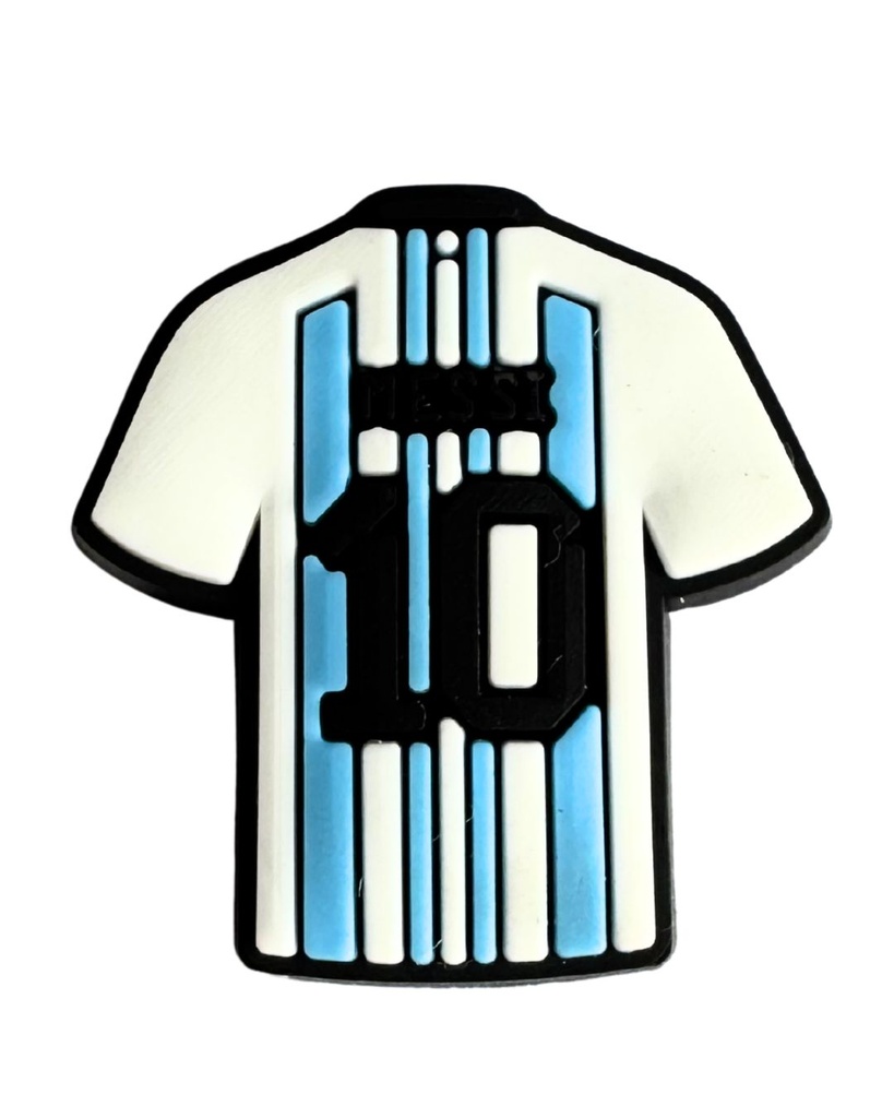 Aplique silicona Messi Arg. p/cordón x 2 un. #2