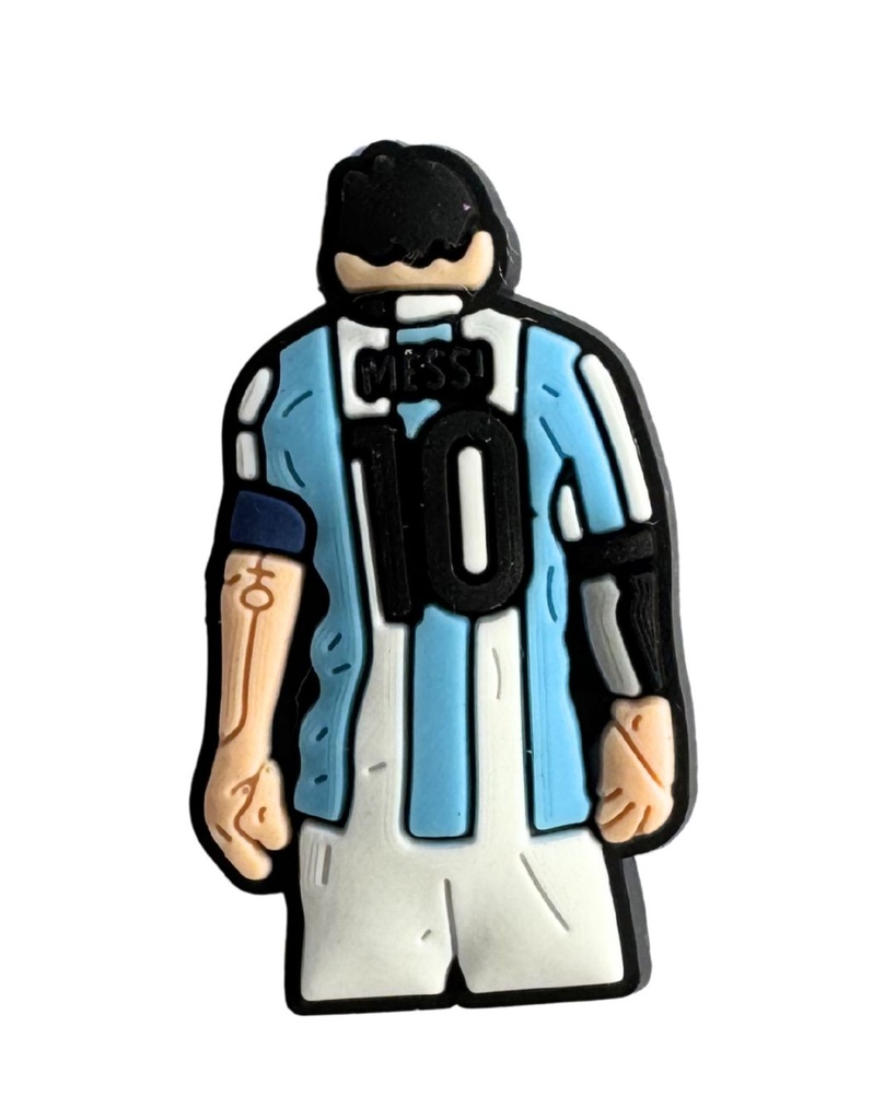 Aplique silicona Messi Arg. p/cordón x 2 un. #3