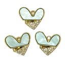 Dije esmaltado gold corazón c/strass x 1 un.  